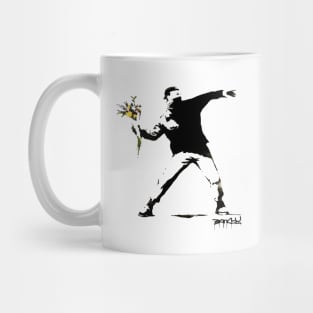 BANKSY Flower Thrower Mug